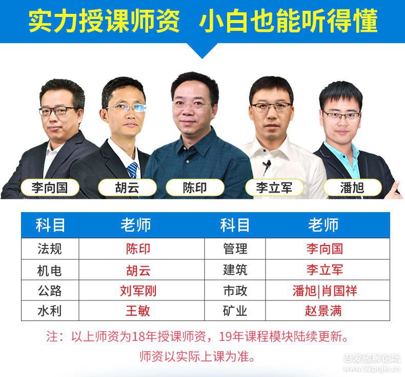 2019年二级建造师二建全科课件，需要的科目请自行保存哦~链接：